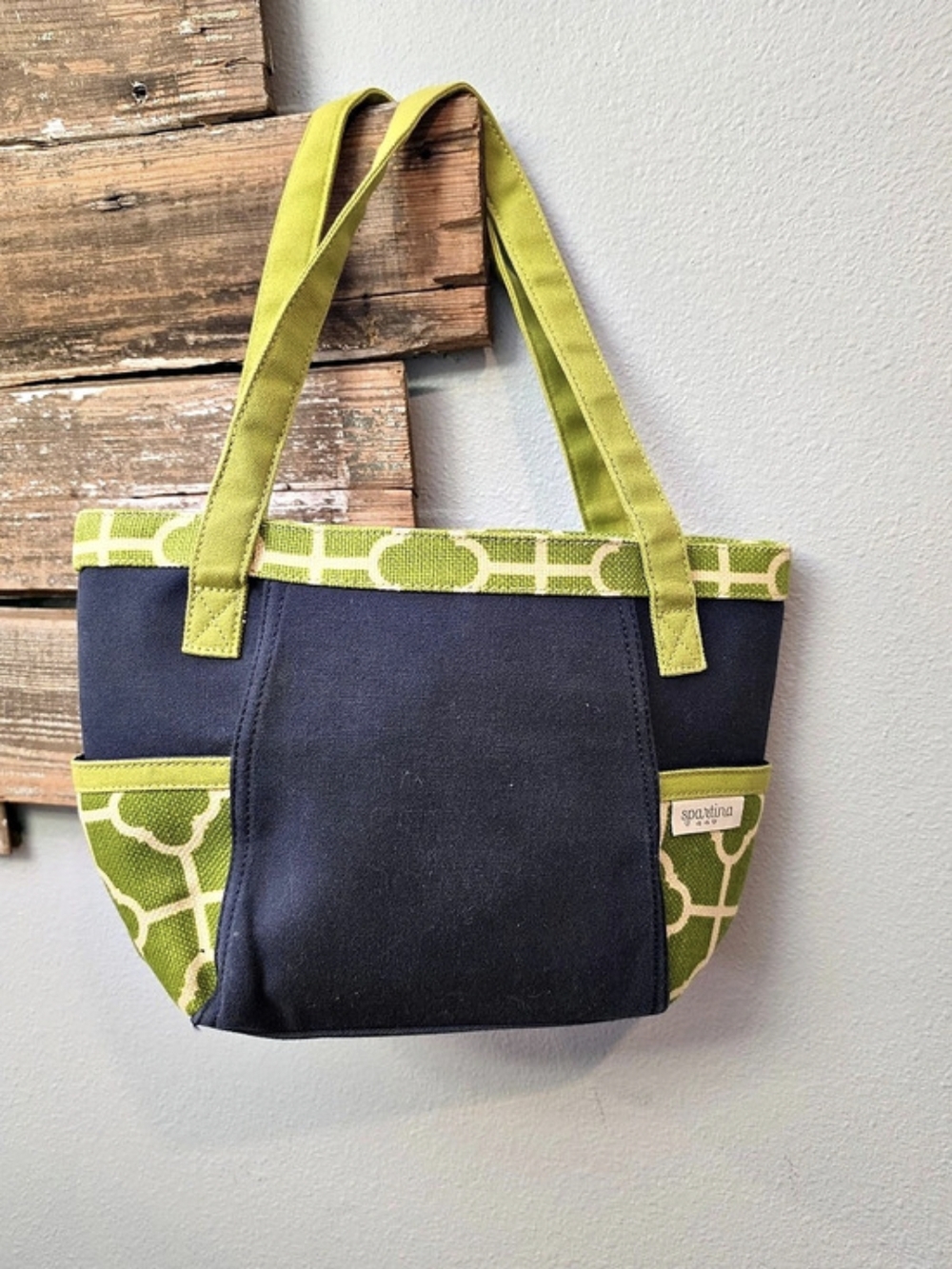 Spartina 449 Geometric Tote in Blue & Green